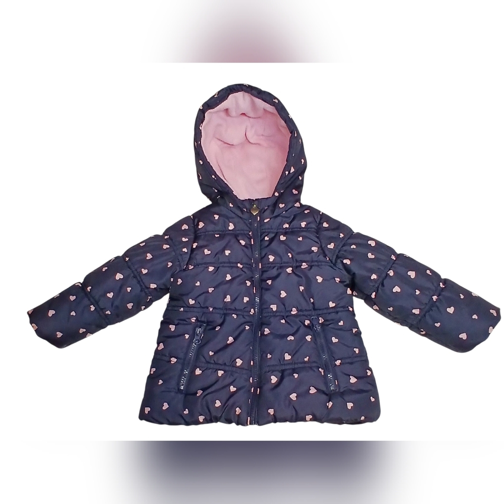 OshKosh B’gosh Heart Print Winter Puffer Jacket 3T